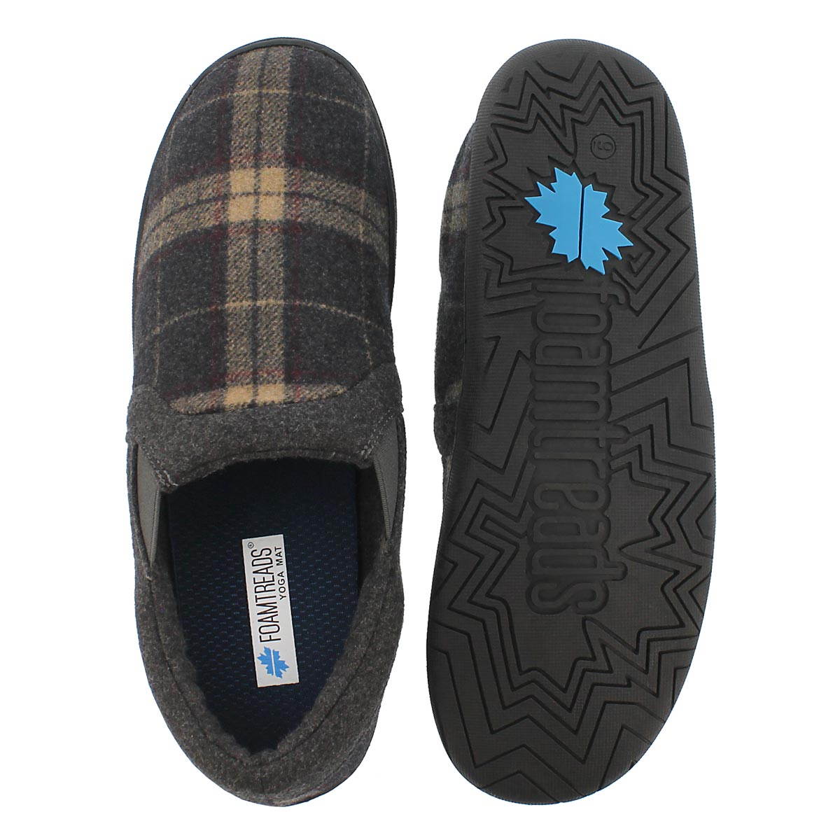 Mns James brn pld closed back slipper