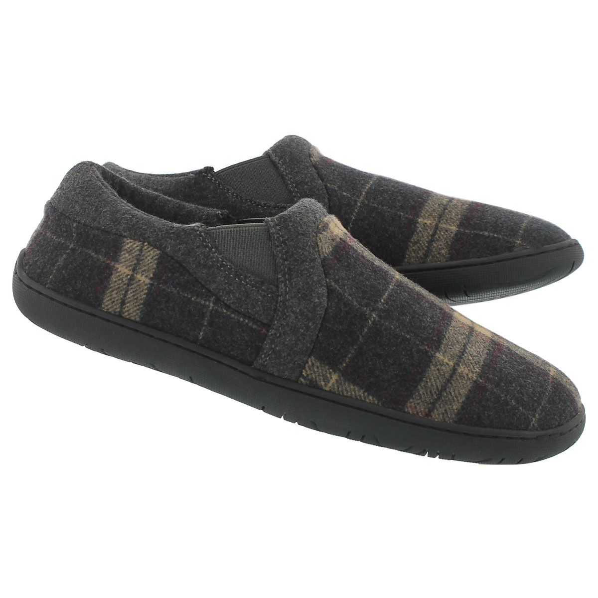 Mns James brn pld closed back slipper