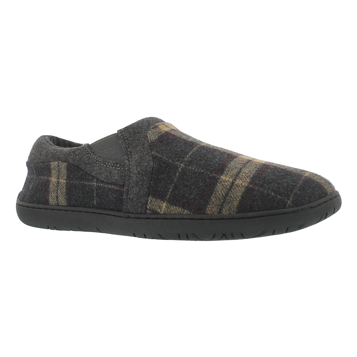 Mns James brn pld closed back slipper