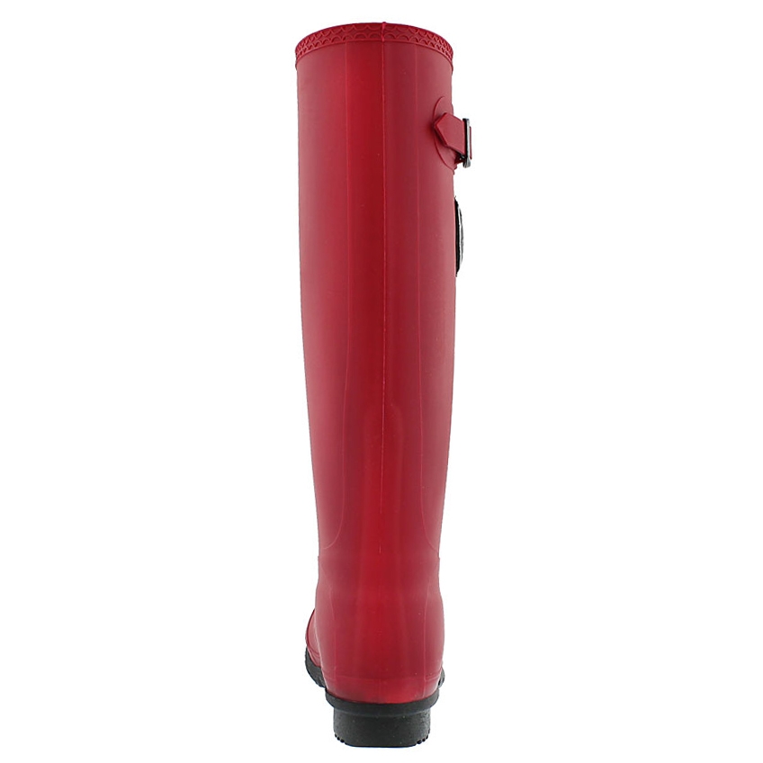 Lds Jennifer dkred side buckle rain boot