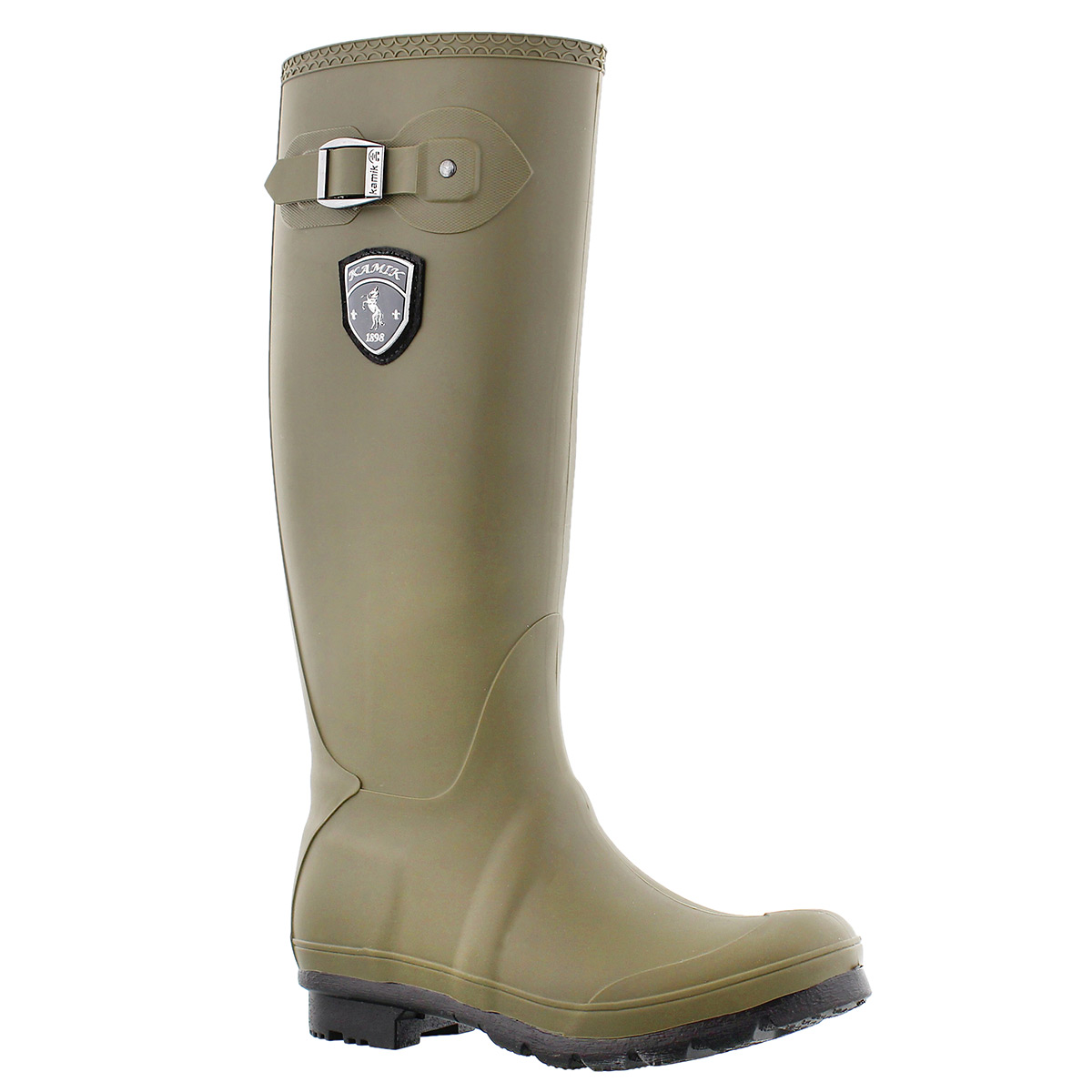 Lds Jennifer olive side buckle rain boot