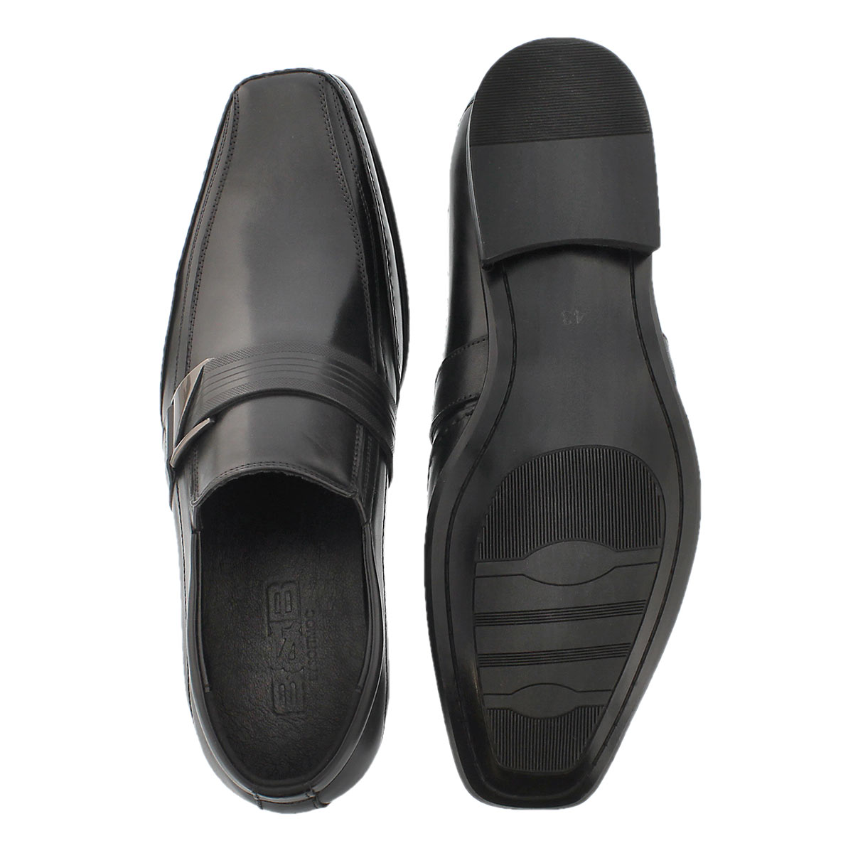 Mns Jerry black slip on dress shoe