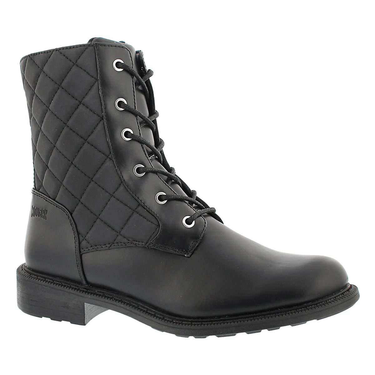 Botte imp. piquée Jessy, noir, femmes