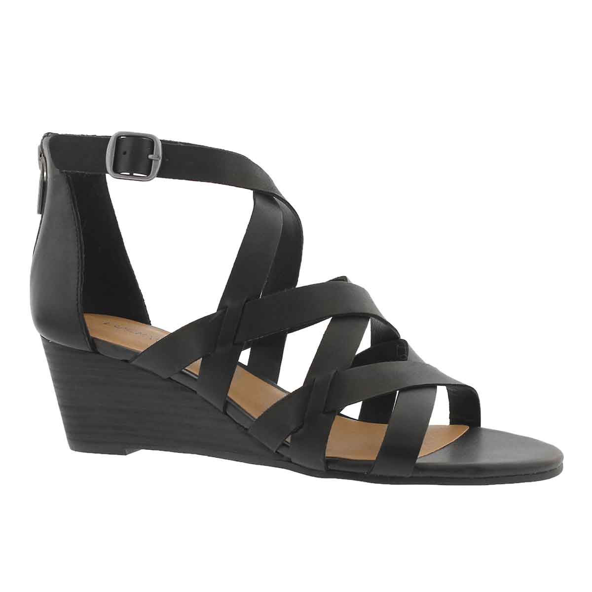 Women's JEWELIA black wedge sandal