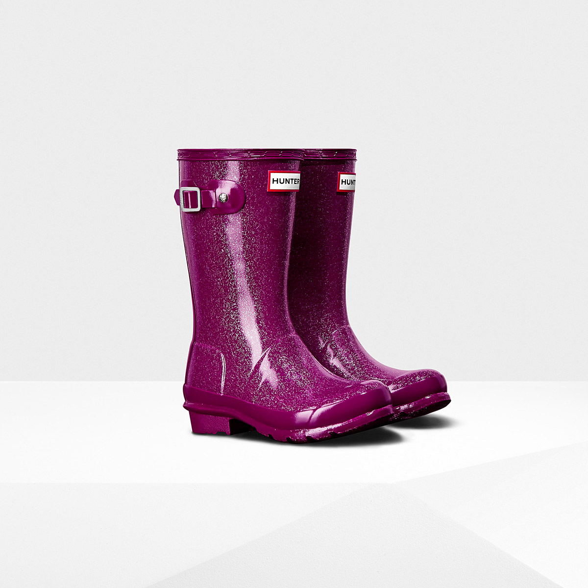 Hunter Girls' ORIGINAL GLITTER violet rain bo