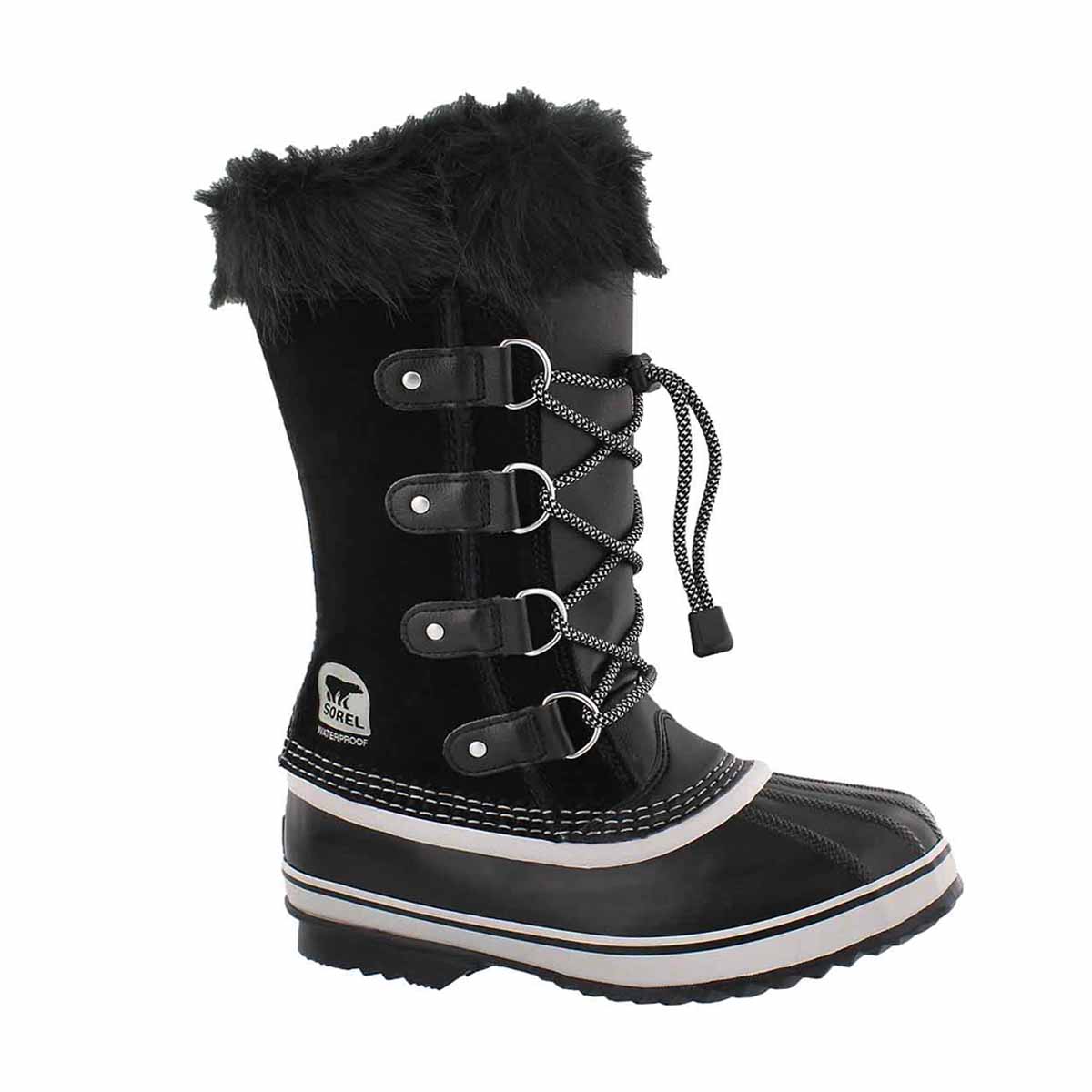 Girls' JOAN OF ARCTIC black/oyster winter boots