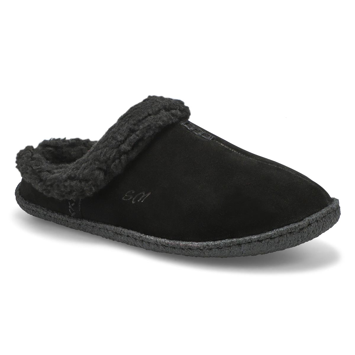 Lds Jupiter bk/bk open back slipper