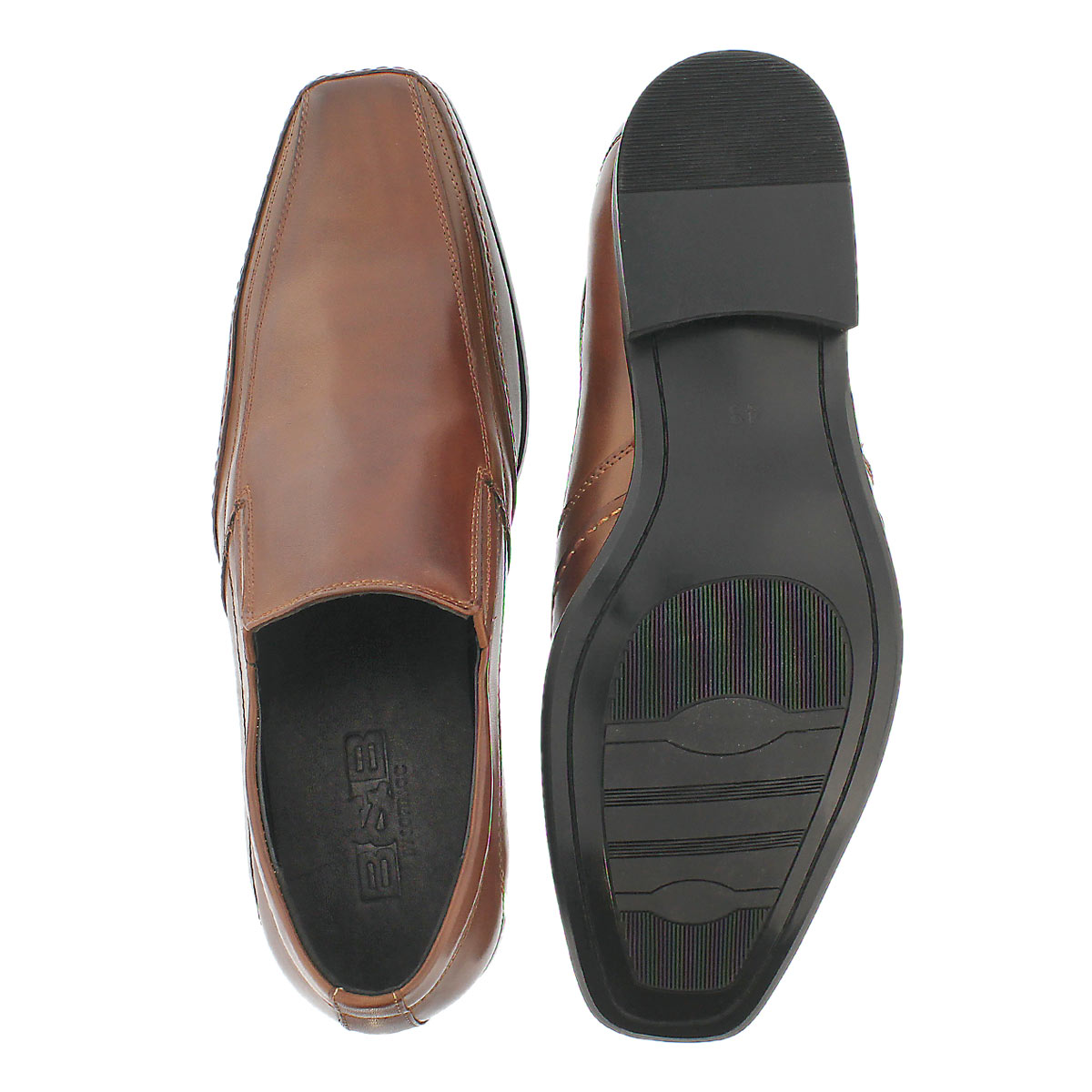 Mns Justin 2 cognac slip on dress shoe