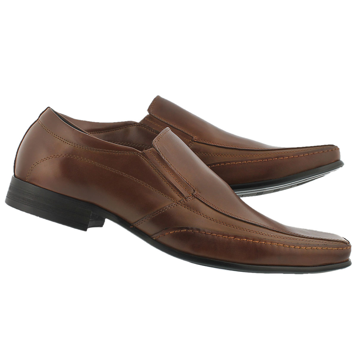 Mns Justin 2 cognac slip on dress shoe