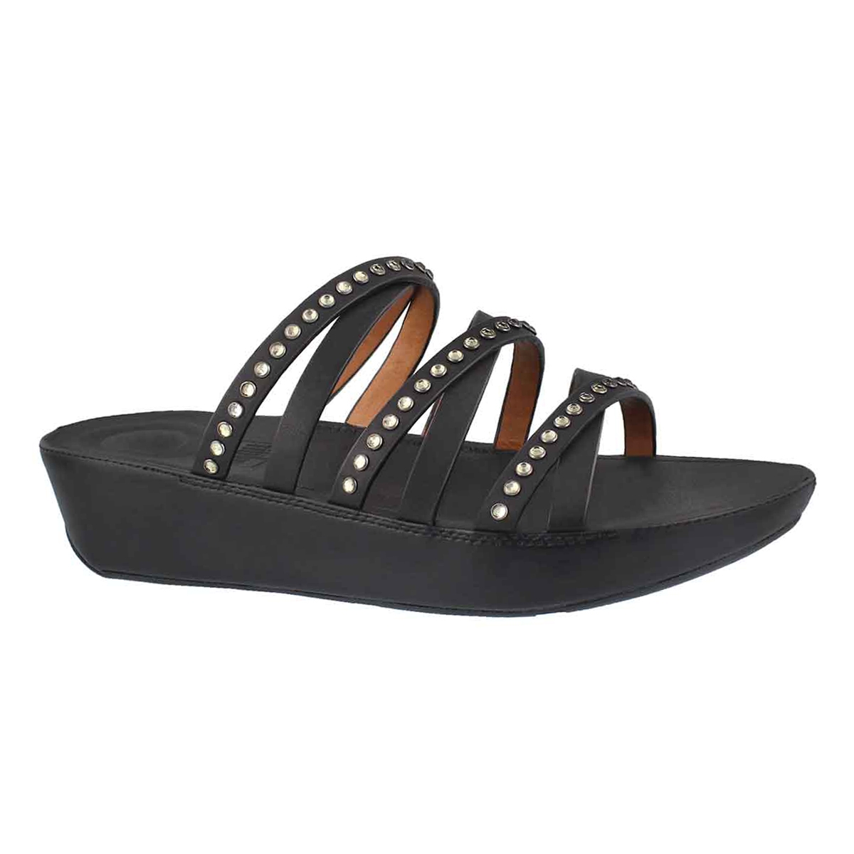 Lds Linny Crystal black slide sandal