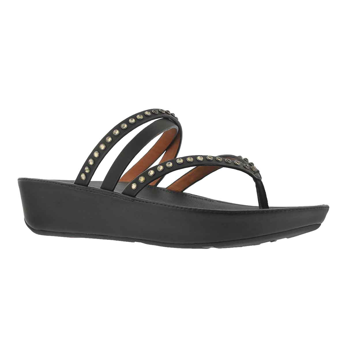 Lds Linny Crystal black thong sandal