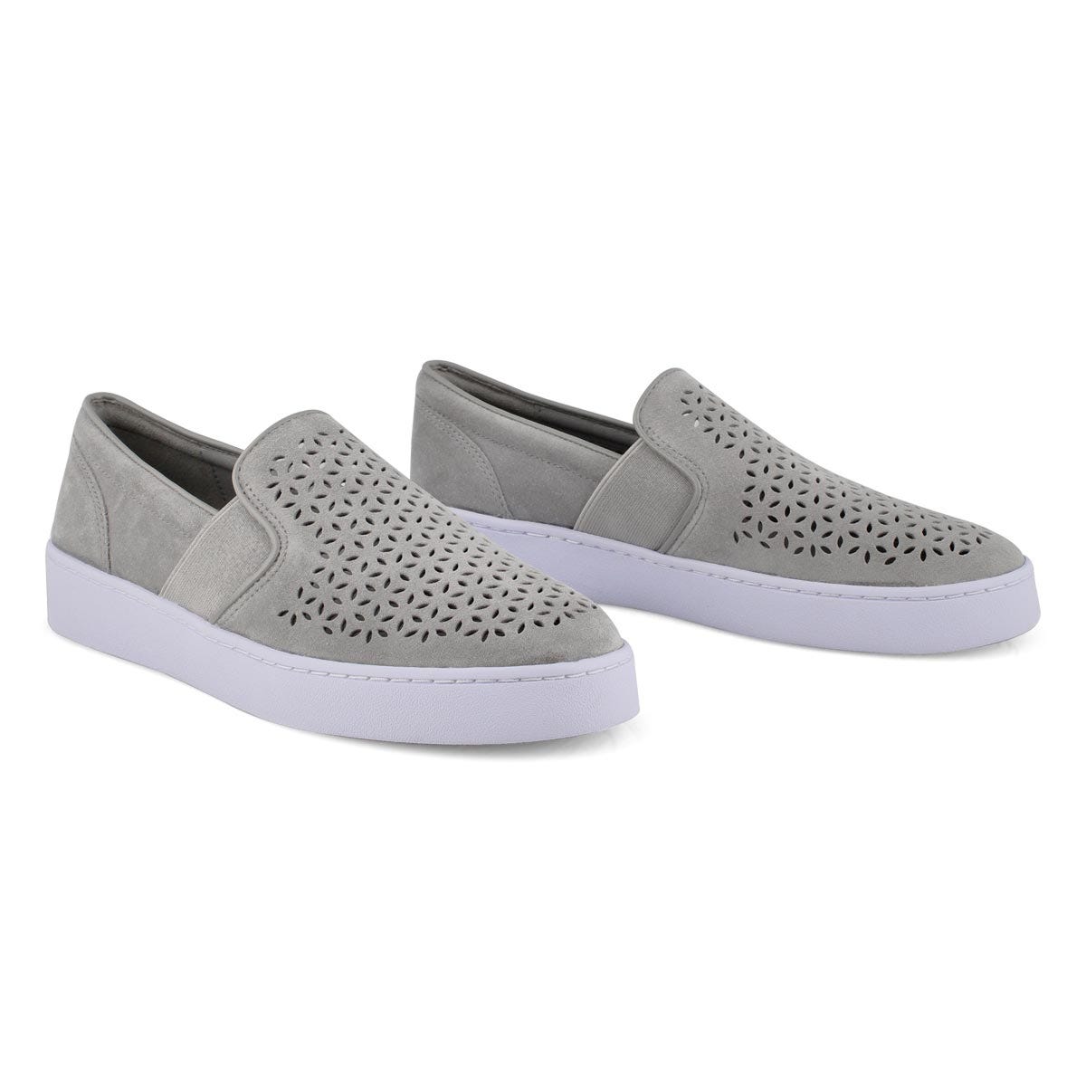 Vionic Light Grey Suede Leather Kani Sneaker Slip on Slide Shoe 6.5 for sale online | eBay