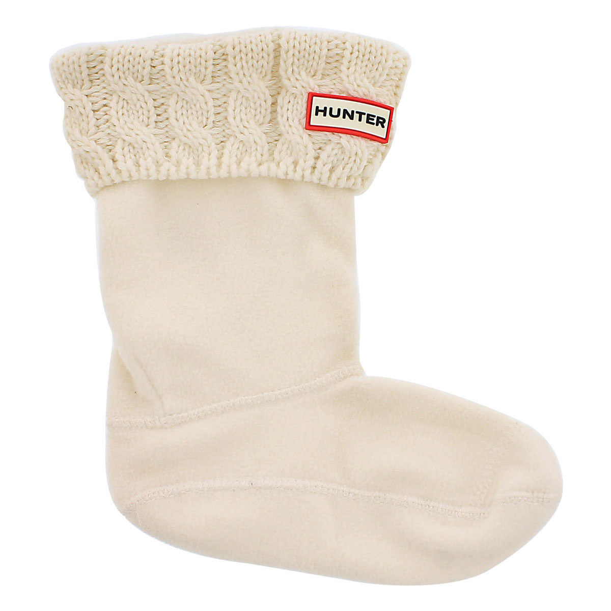Kds 6 Stitch Cable cream boot sock