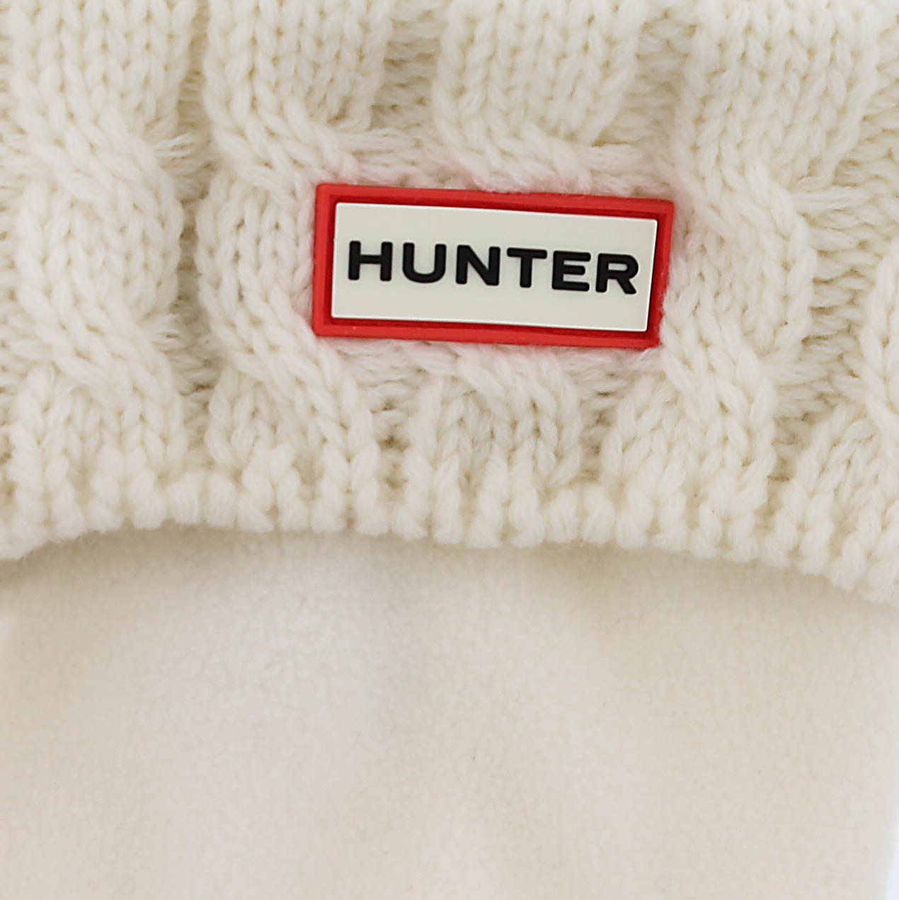 Kds 6 Stitch Cable cream boot sock