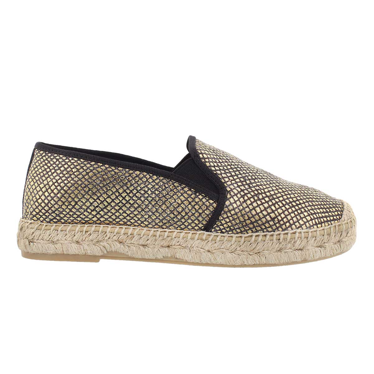 Lds Kaylee black slip on espadrille