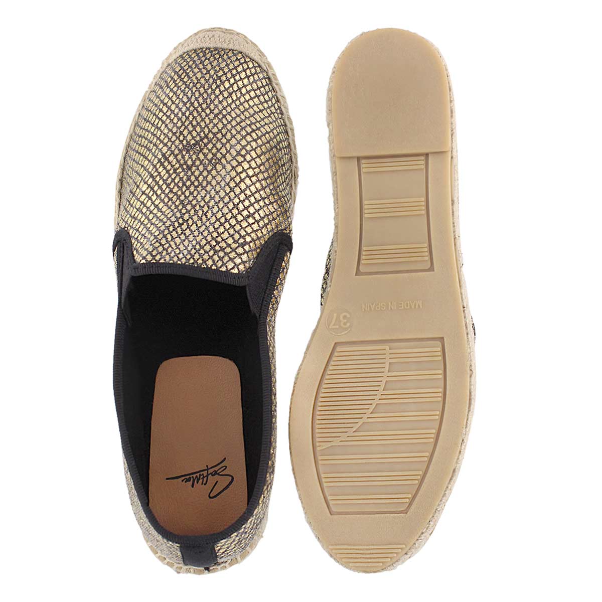 Lds Kaylee black slip on espadrille