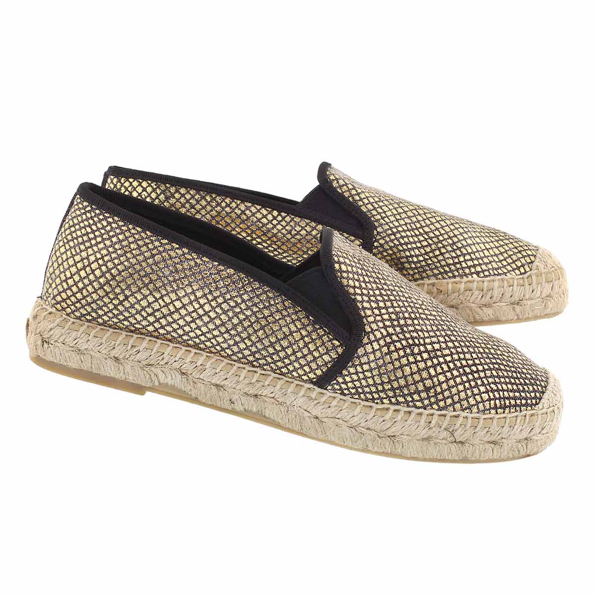 Lds Kaylee black slip on espadrille