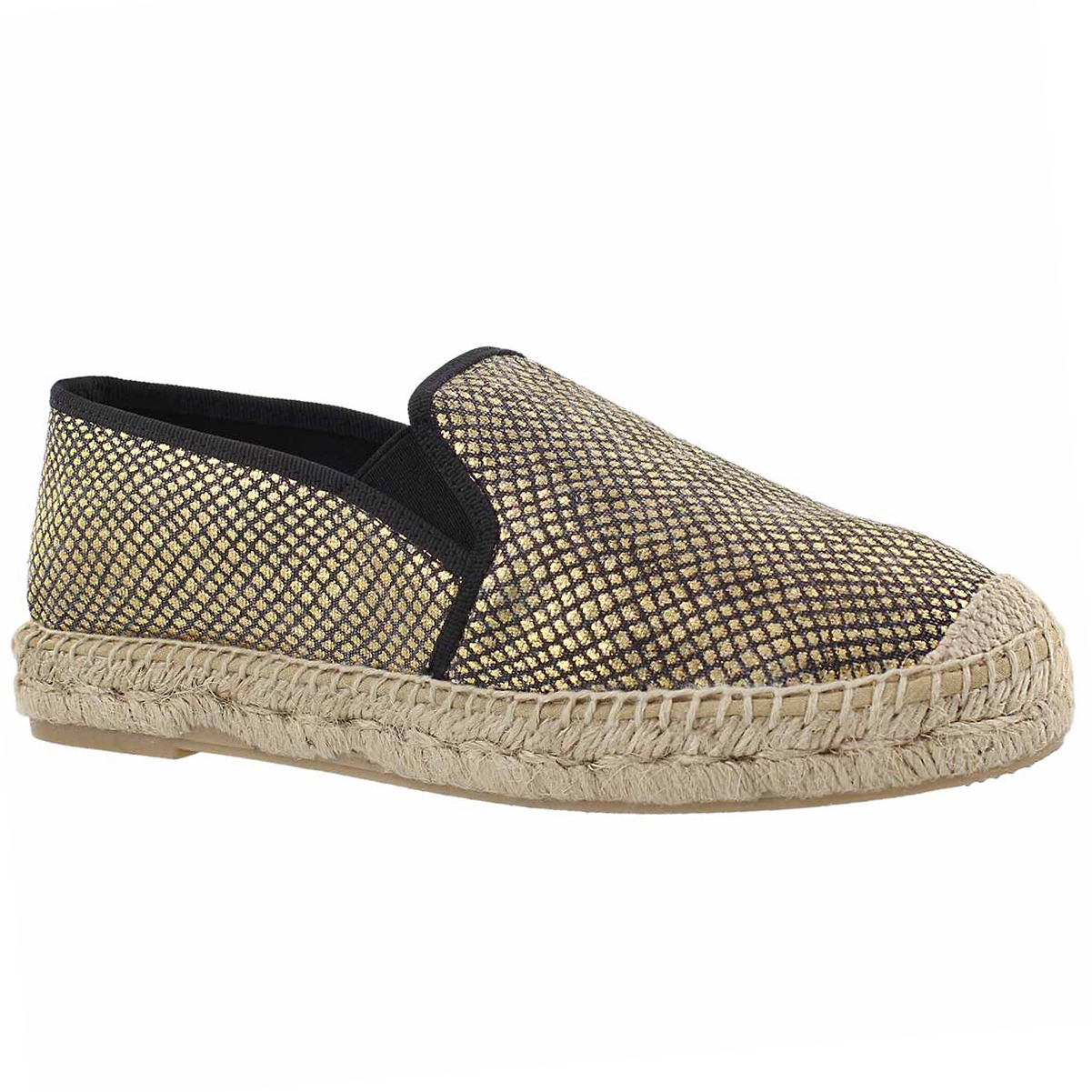 Lds Kaylee black slip on espadrille