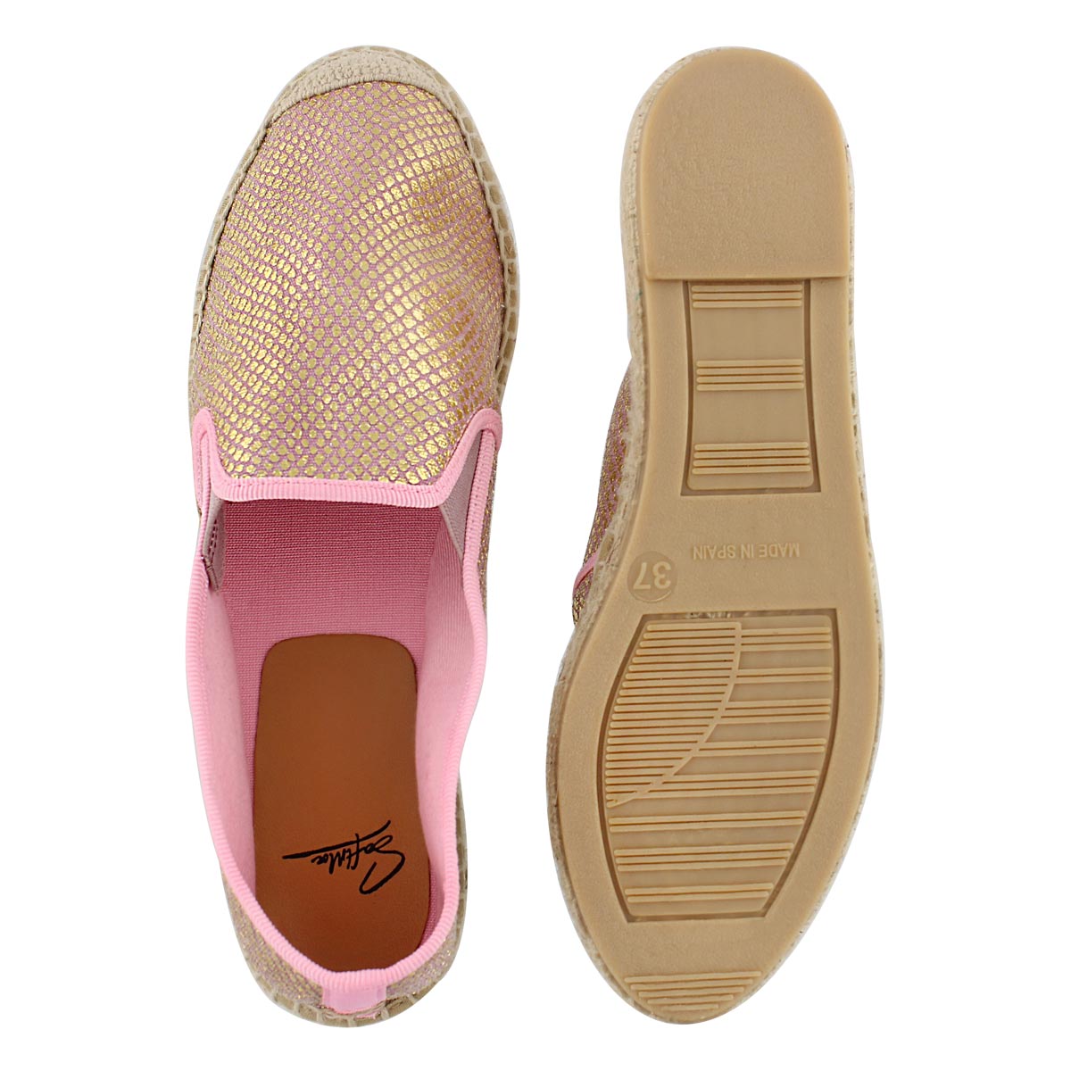 Lds Kaylee pink slip on espadrille