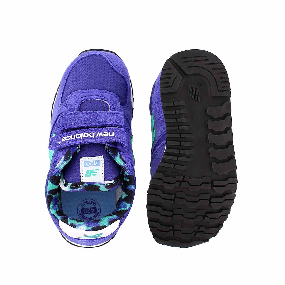 Infs 420 purple/teal hook & loop sneaker