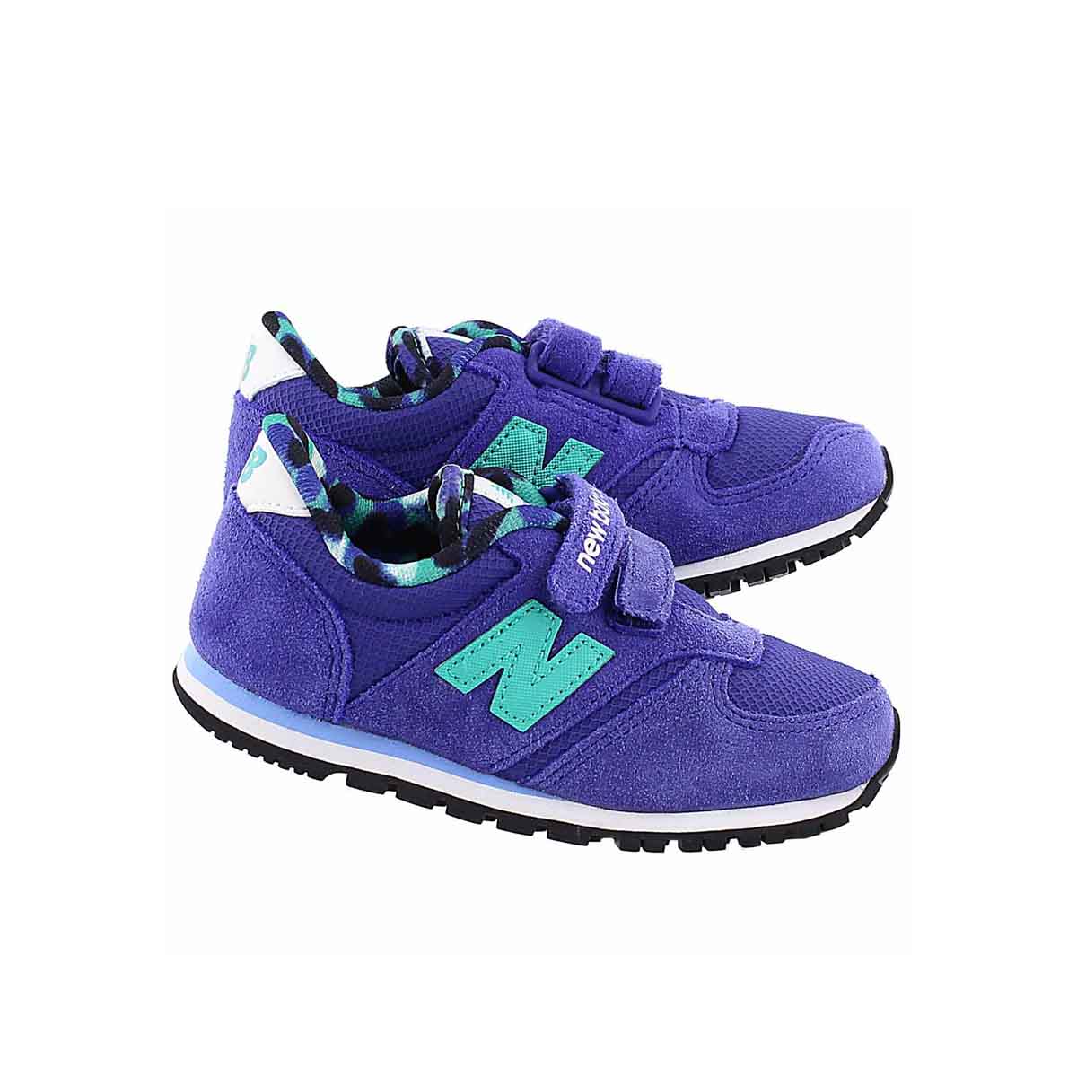 Infs 420 purple/teal hook & loop sneaker