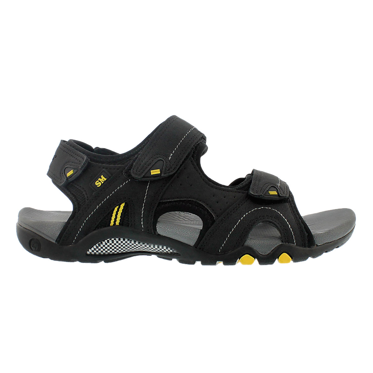 Mns Keegan black 3 strap sport sandal