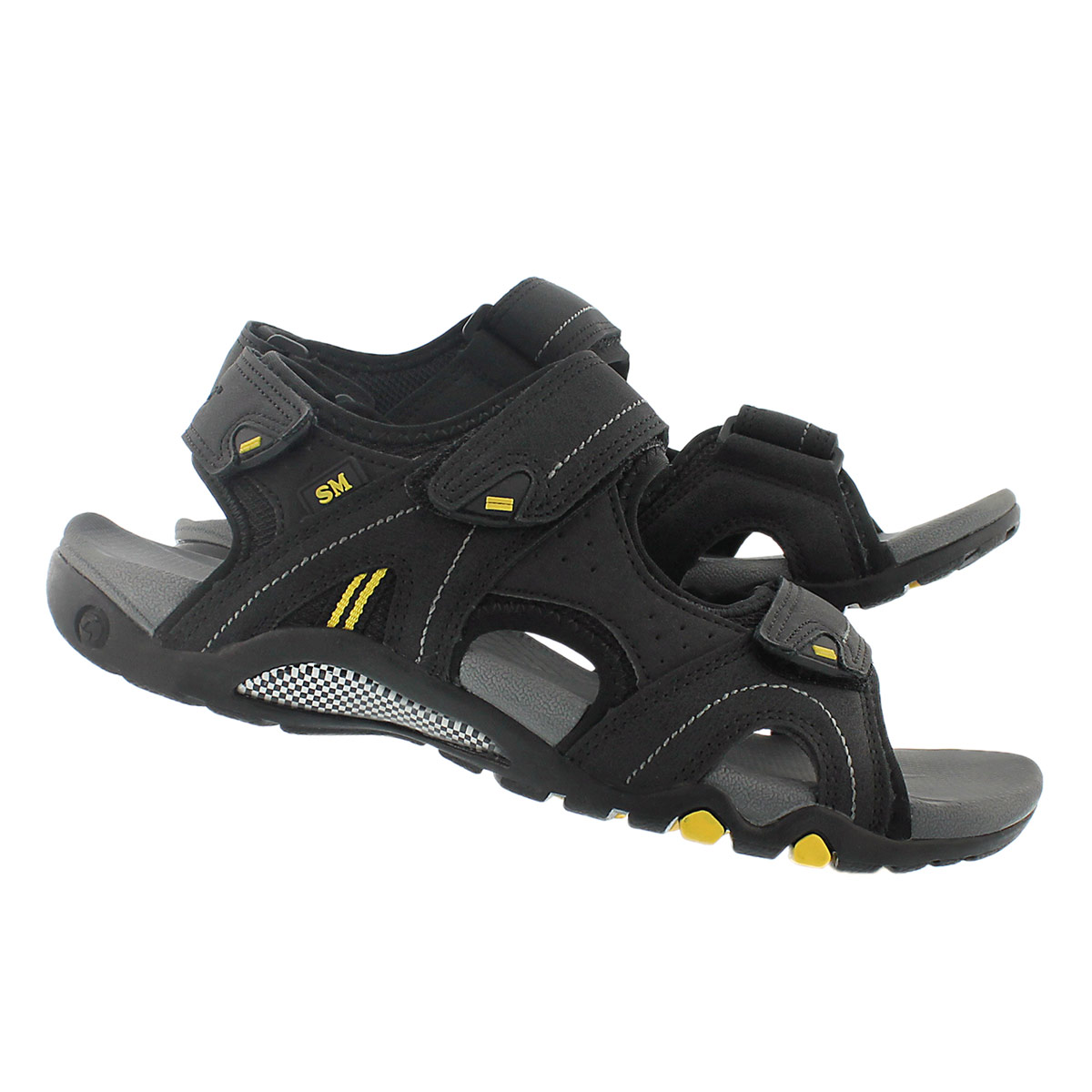 Mns Keegan black 3 strap sport sandal