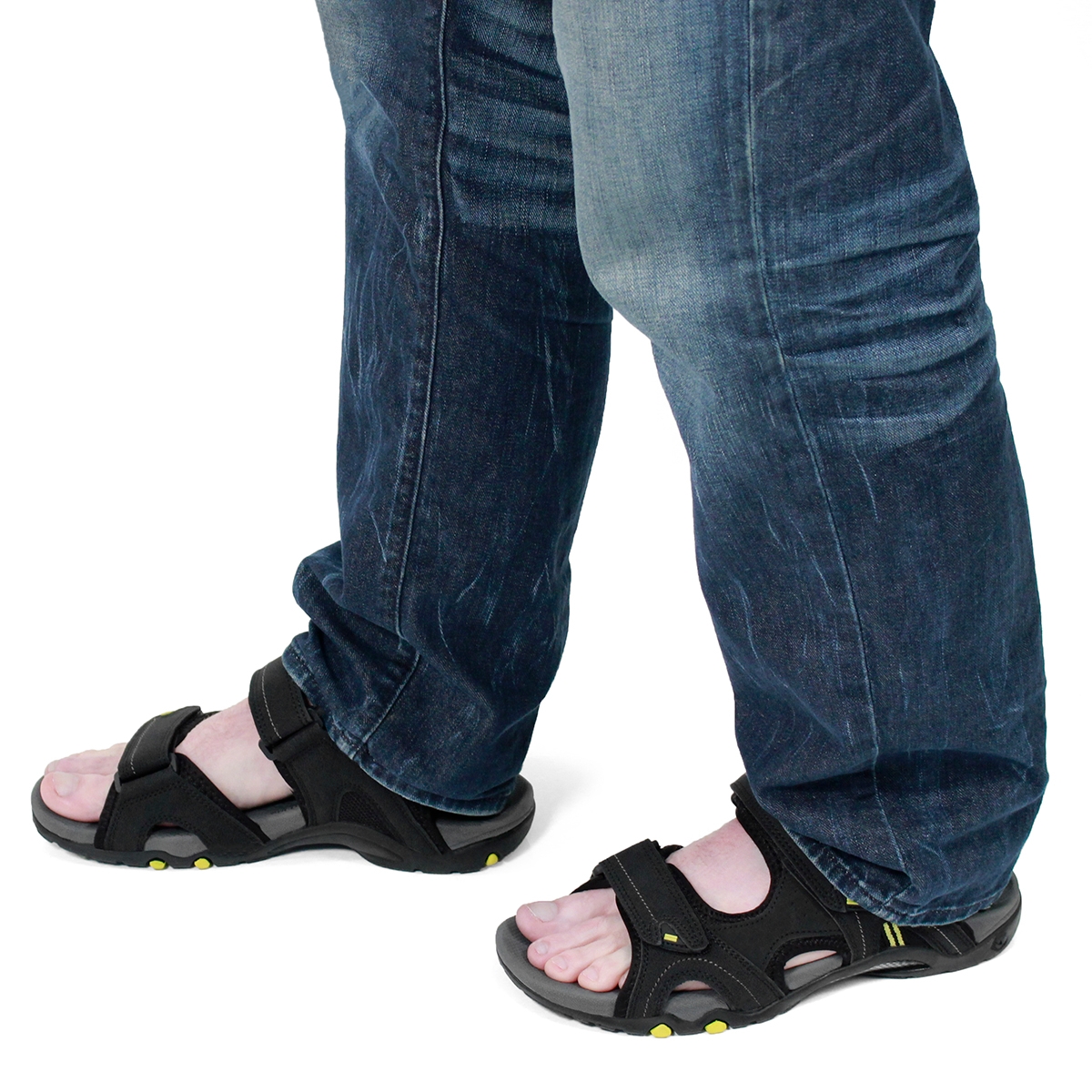 Mns Keegan black 3 strap sport sandal