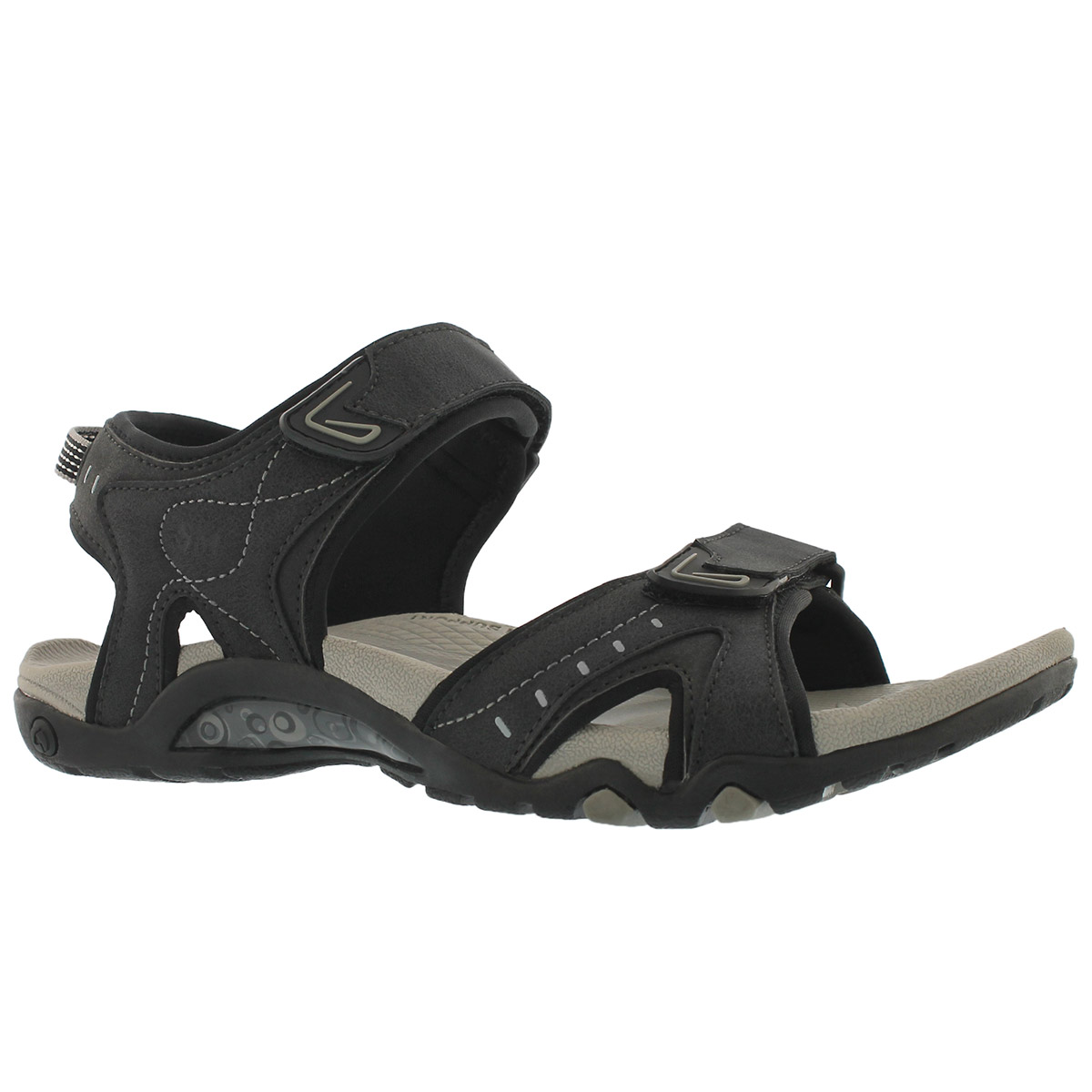 Men's KEITH black 3 strap sport sandals