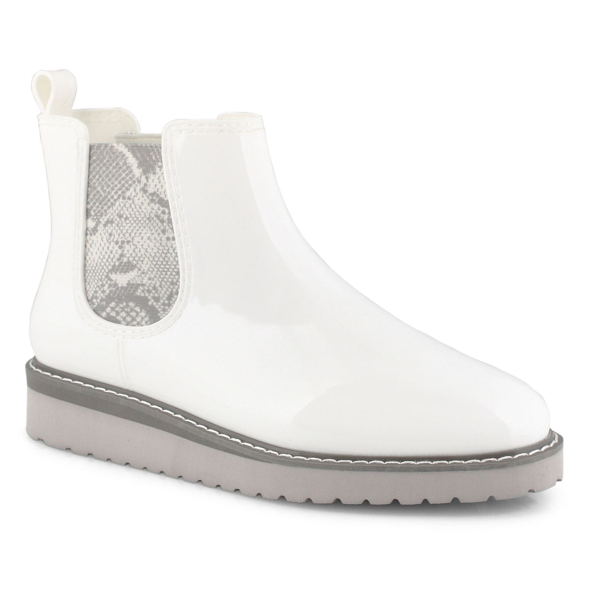 Lds Kensington wht snk wtpf chelsea boot