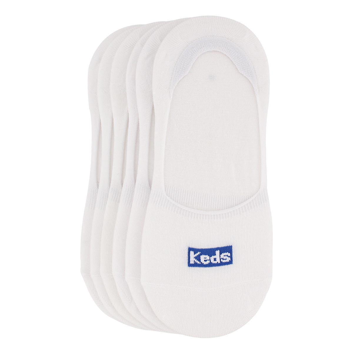Lds Solid white sneaker liner-6 pk
