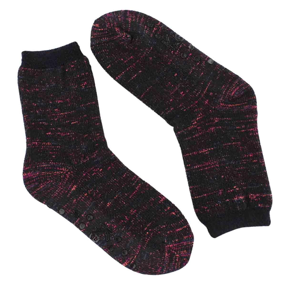 Lds Space Dye Twist black sock - 1 pk