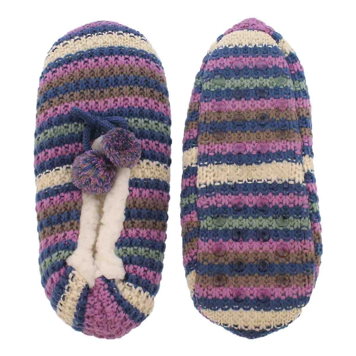 Women's SHERPA mulit stripe sock - 1 pack