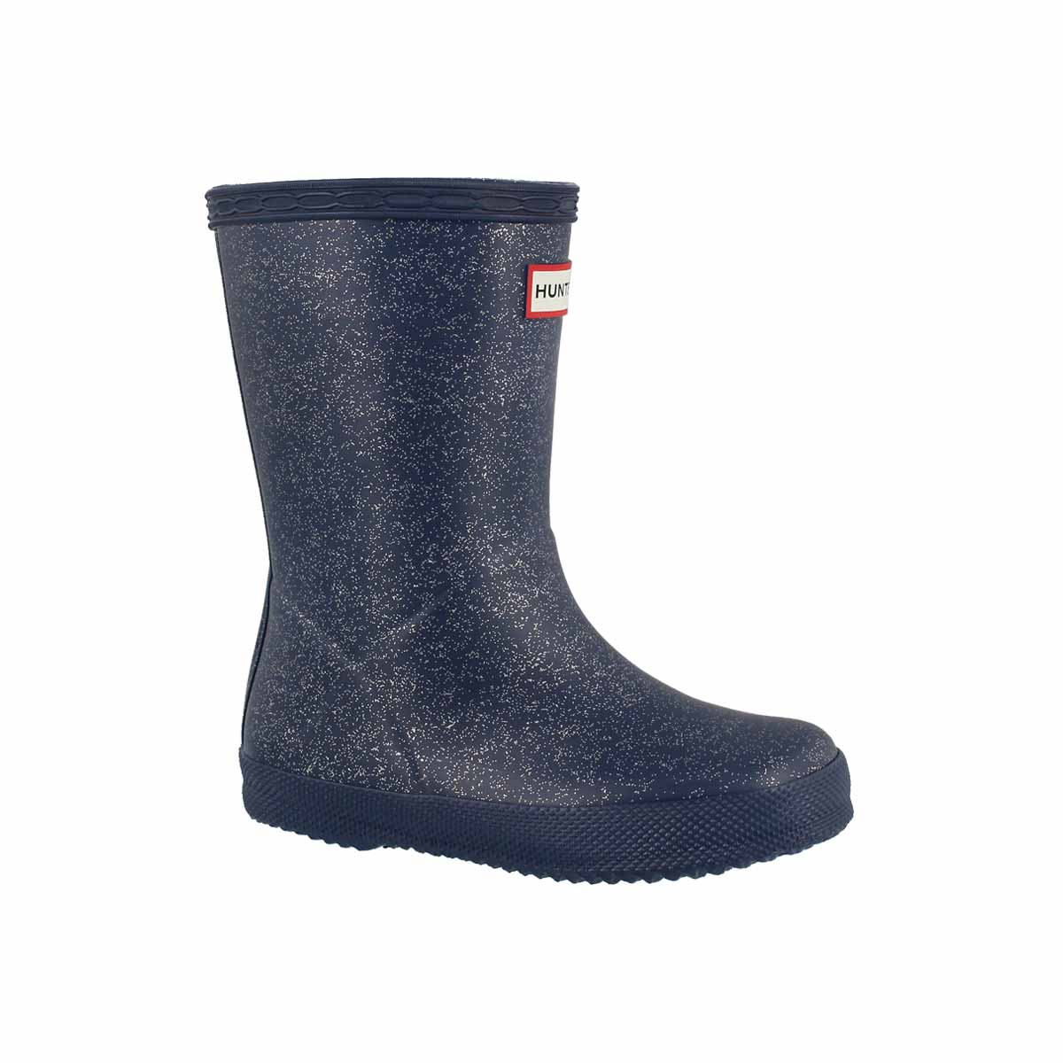 Infs First Glitter dark blue rain boot