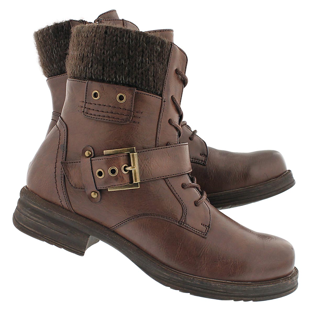 Lds Kiara brn lace up casual boot