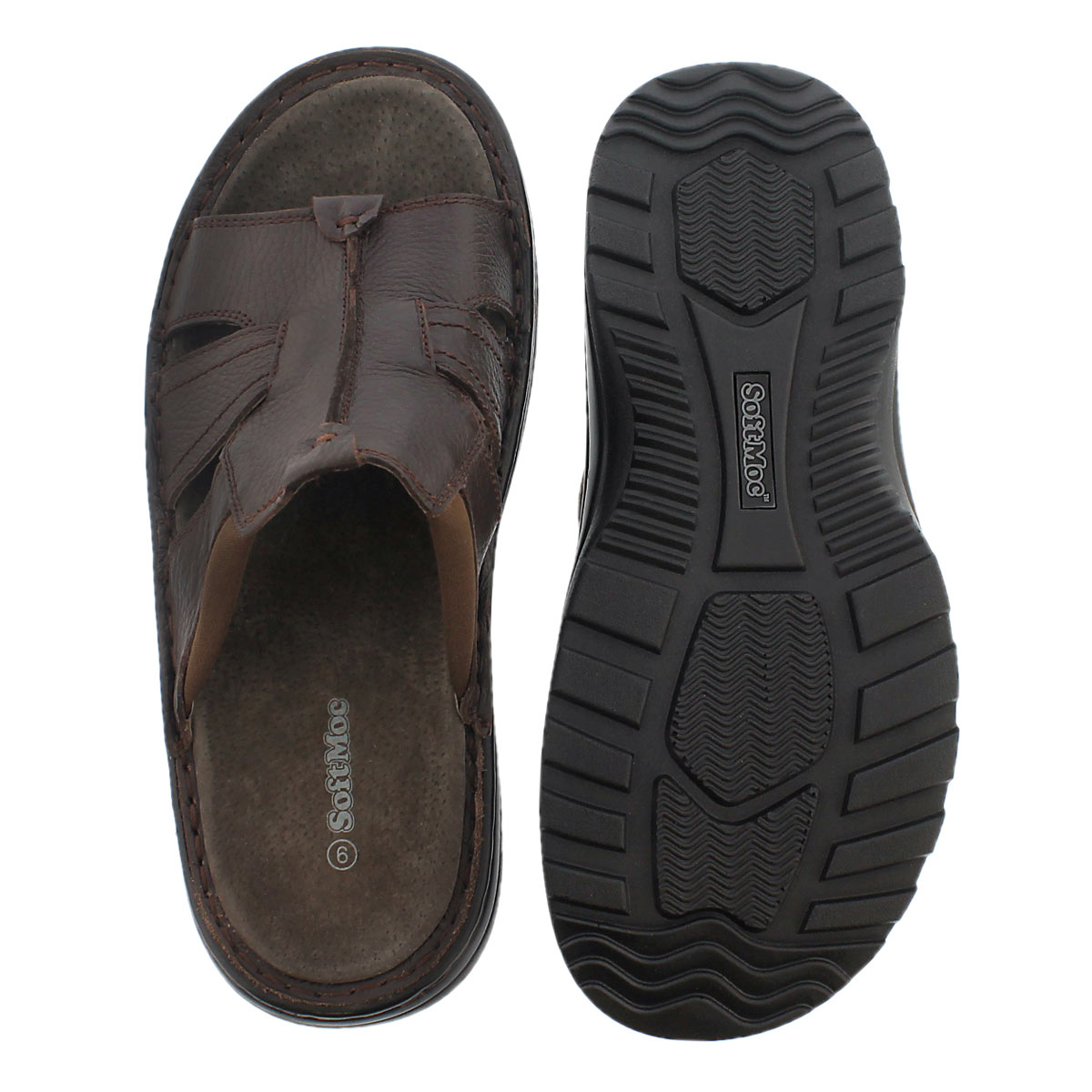 Mns Kiefer brown slip on casual sandal
