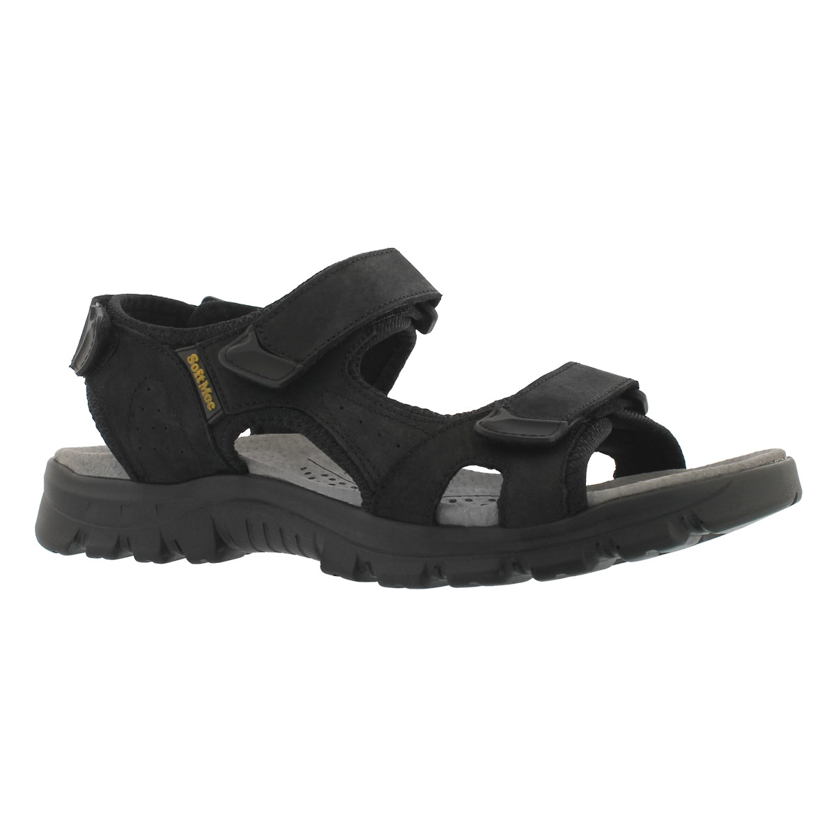Men's KIRK black 3 strap sport sandals
