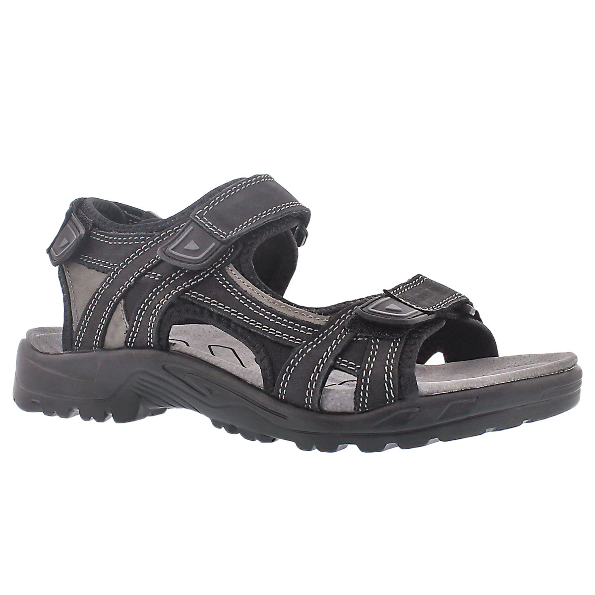Men's KLUTCH black 3 strap sport sandals