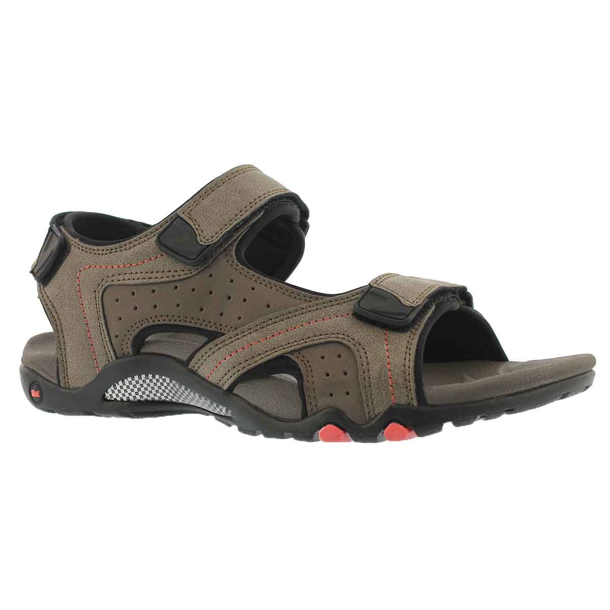 Mns Kraznys taupe 3 strap sport sandal