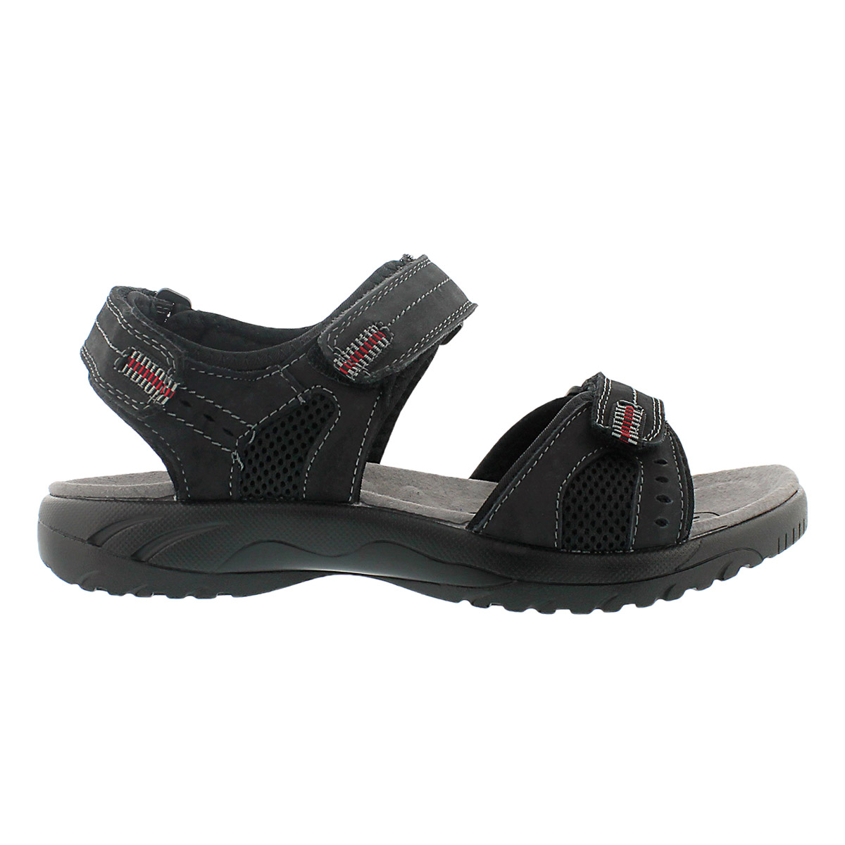 Mns Kurt black 3 strap sport sandal