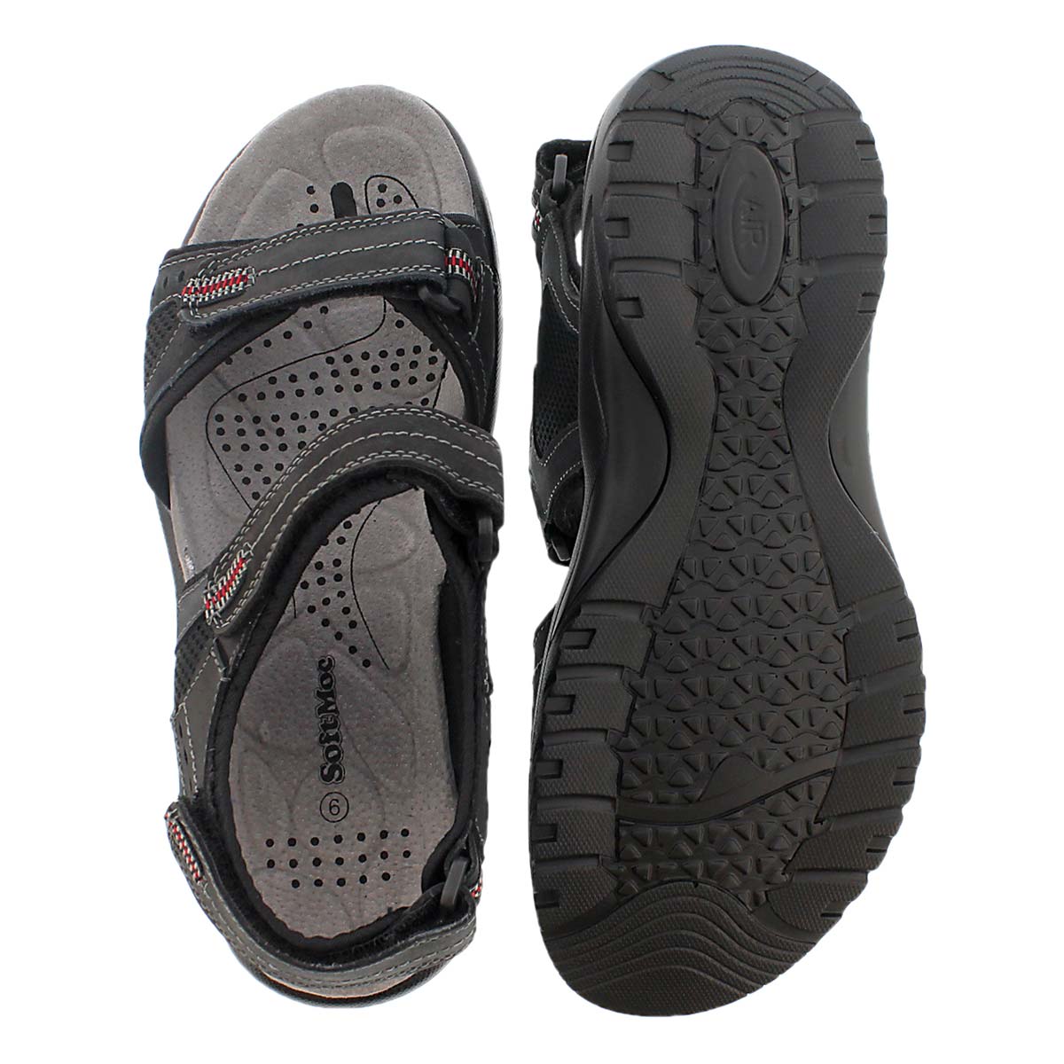 Mns Kurt black 3 strap sport sandal