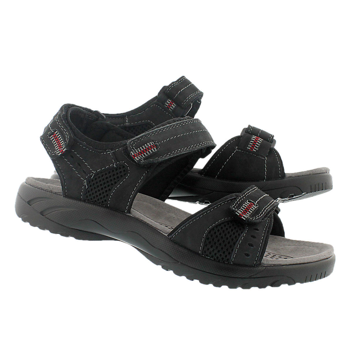 Mns Kurt black 3 strap sport sandal