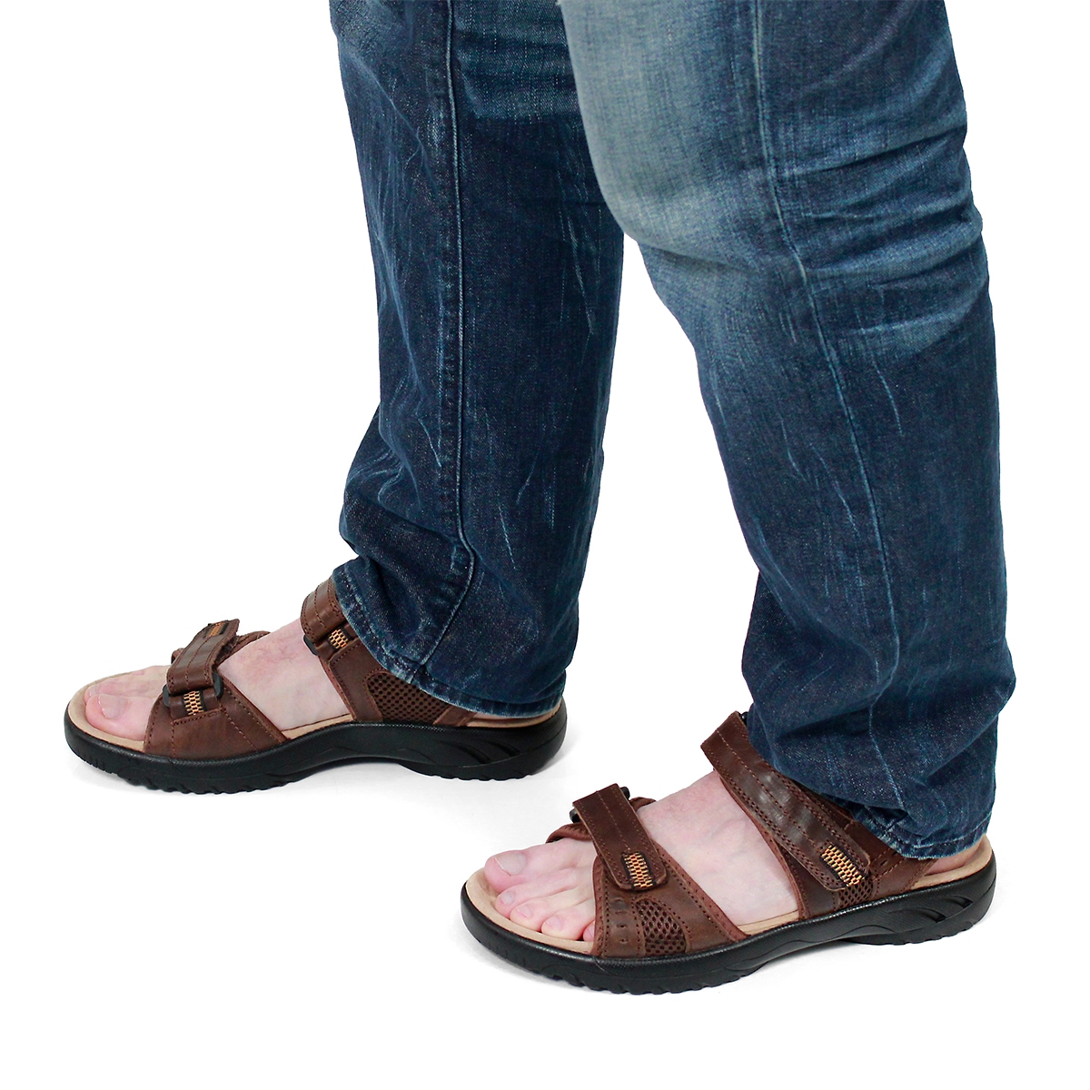 Mns Kurt brown 3 strap sport sandal