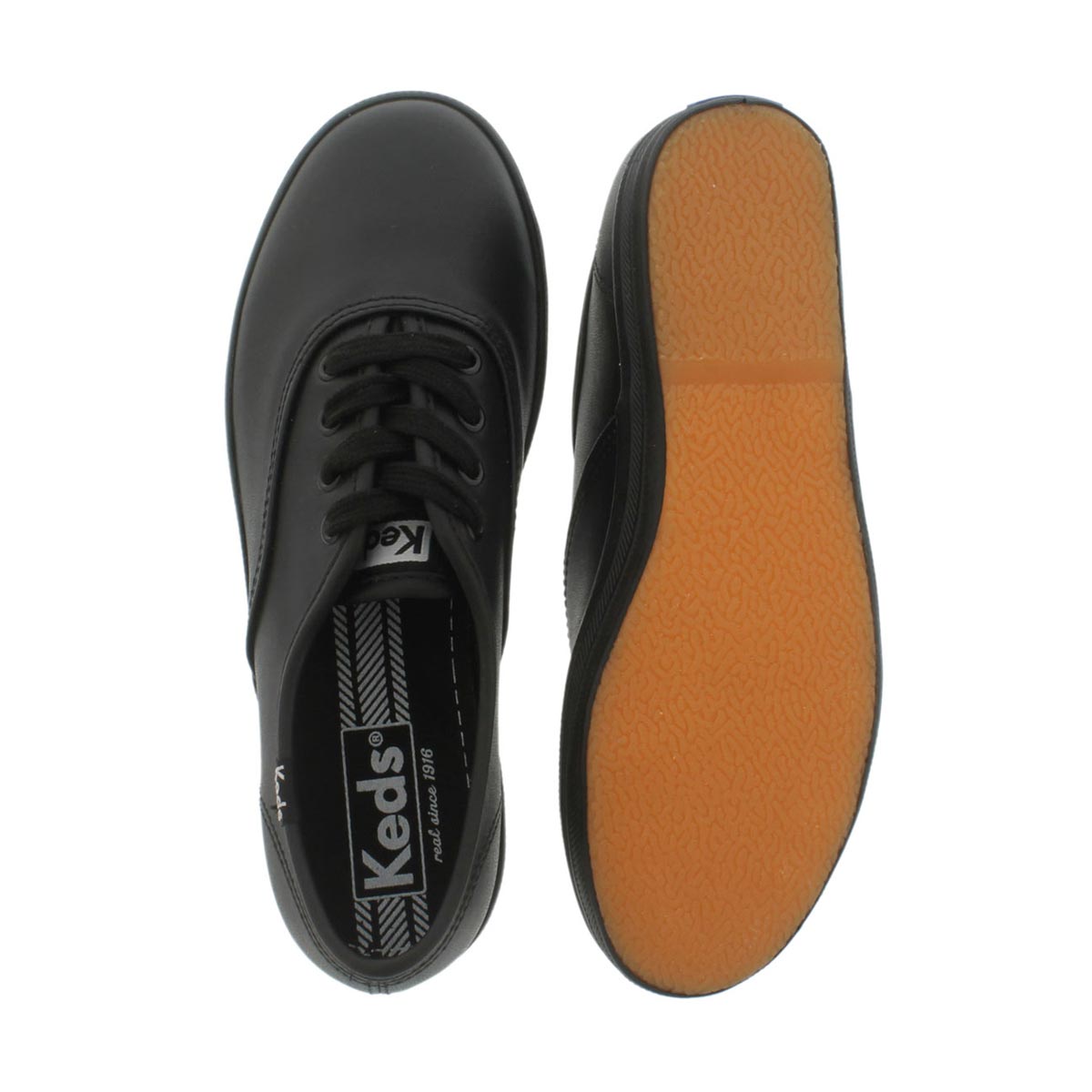 Girls' Champion black leather sneaker