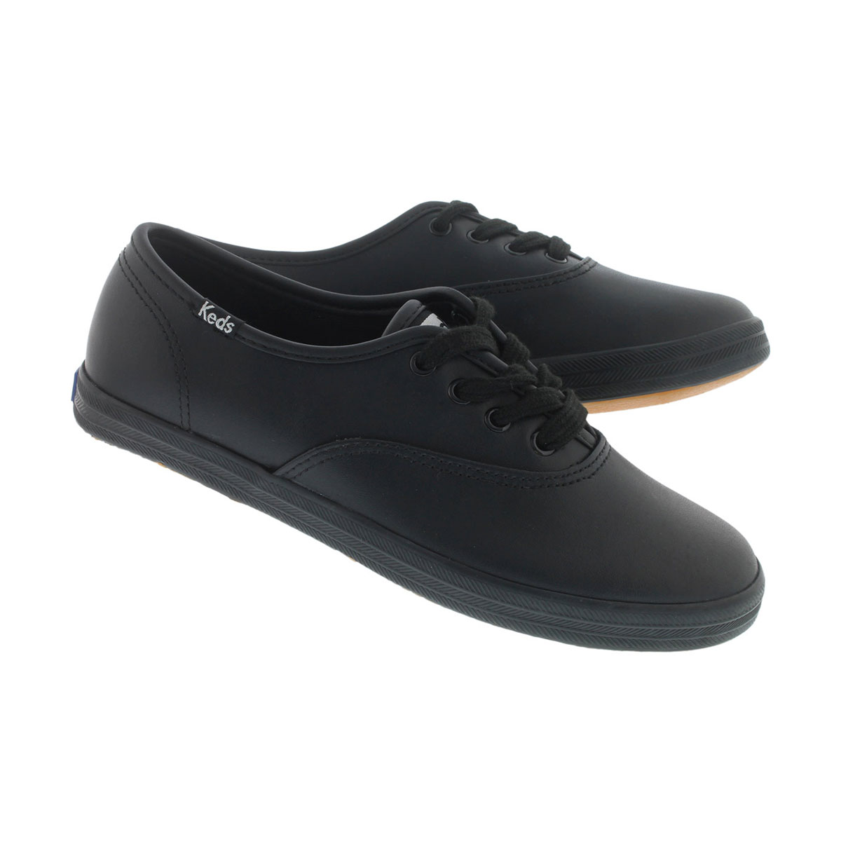 Girls' Champion black leather sneaker