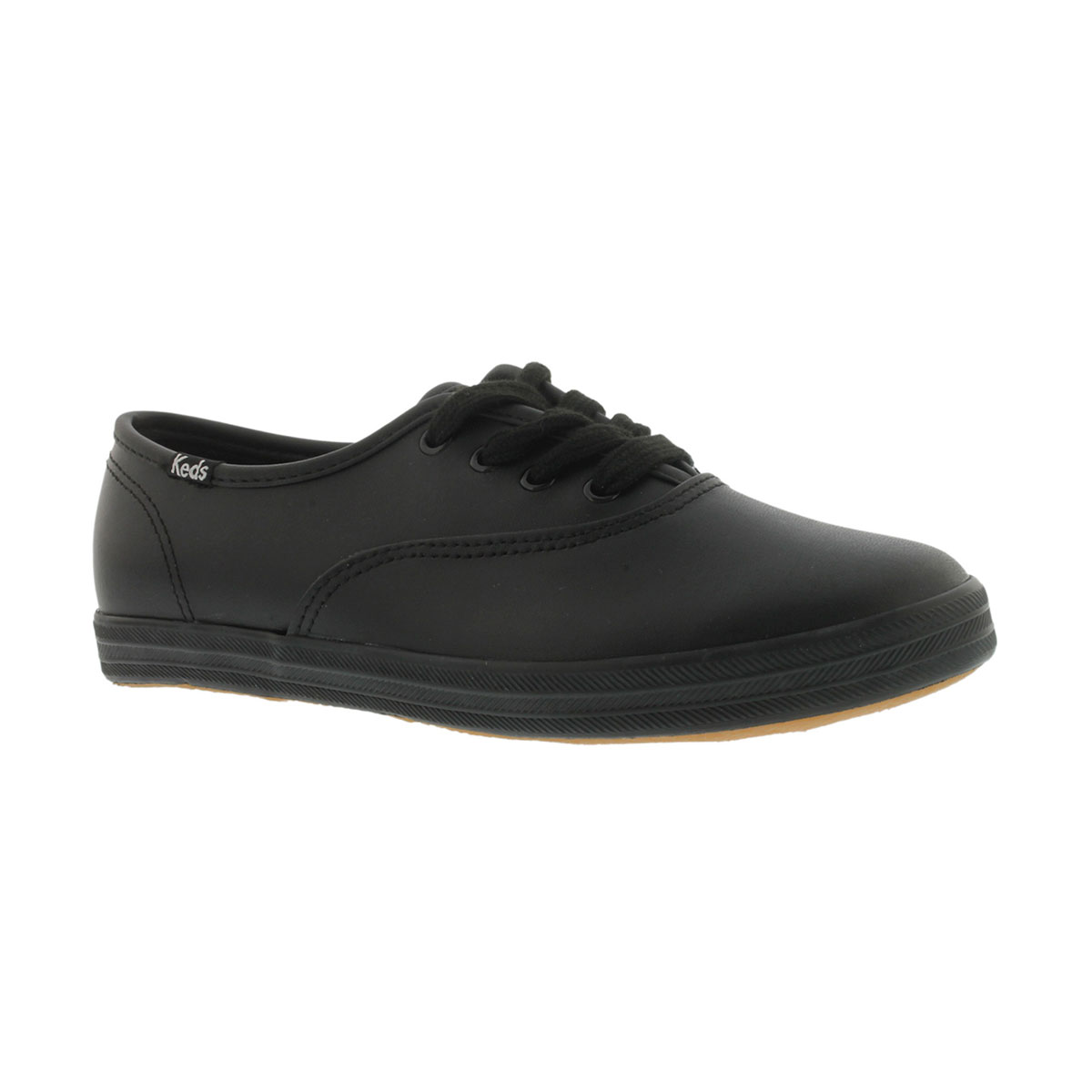 Girls' CHAMPION black leather sneakers