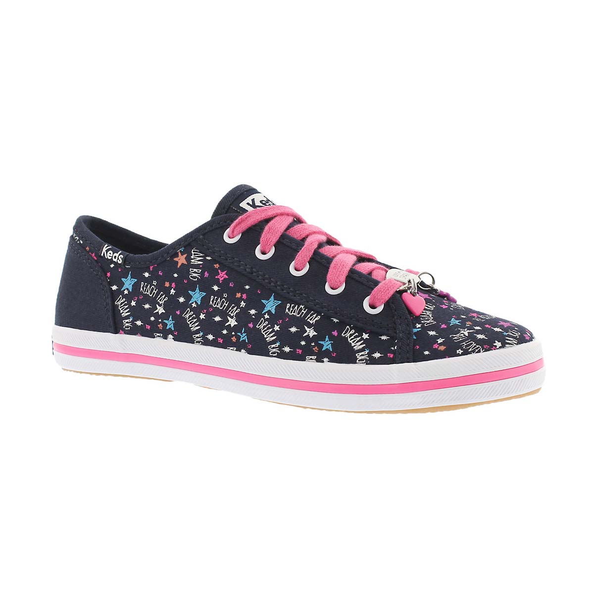 Girls' KICKSTART CHARM navy/pink sneakers