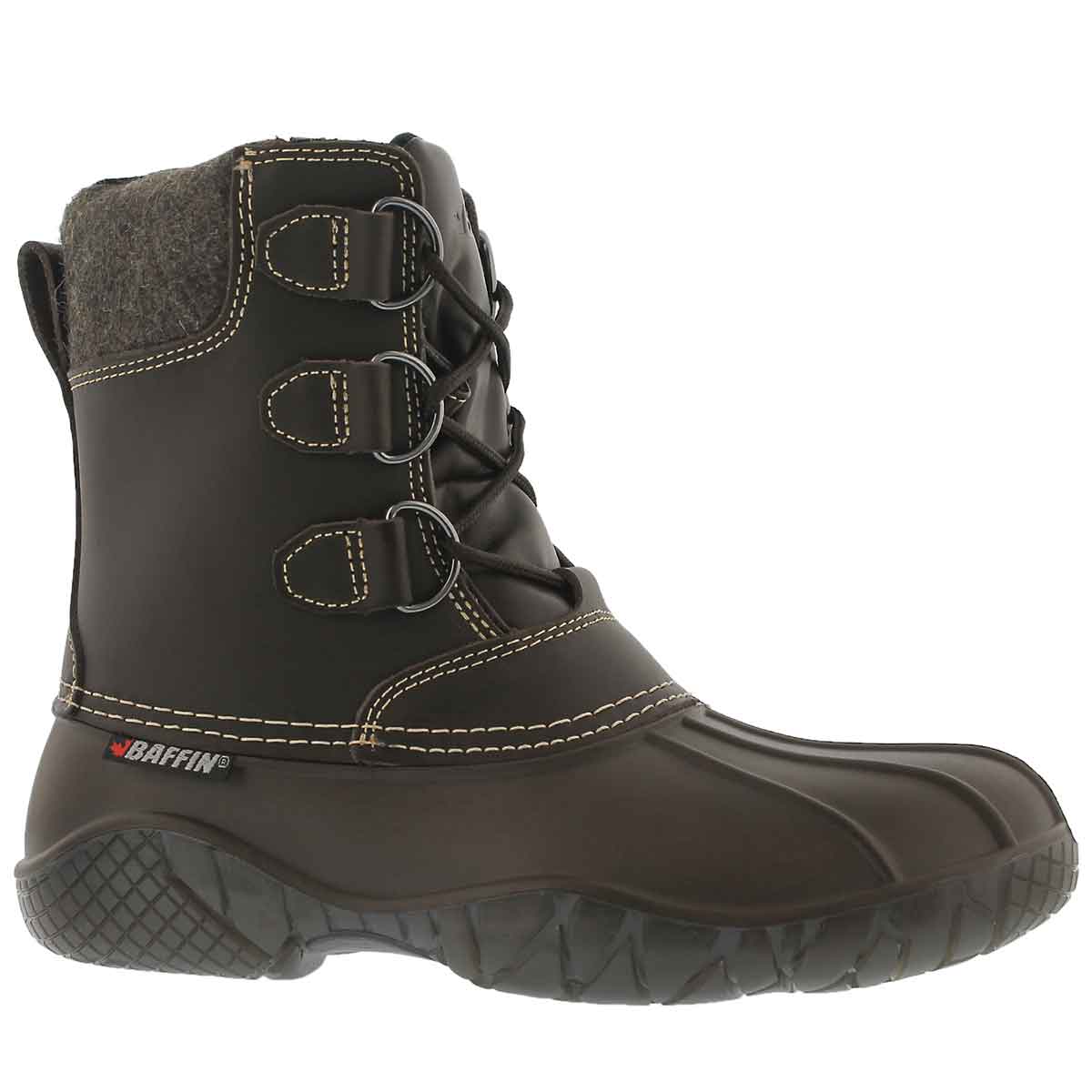 Women's SUPERIOR brown lace up rain boots