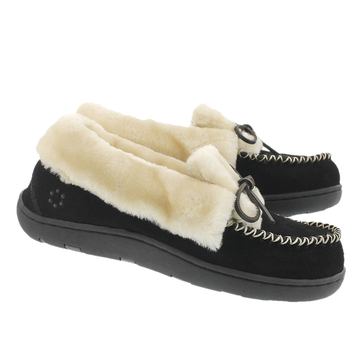 Lds Laurin black lace up moccasin