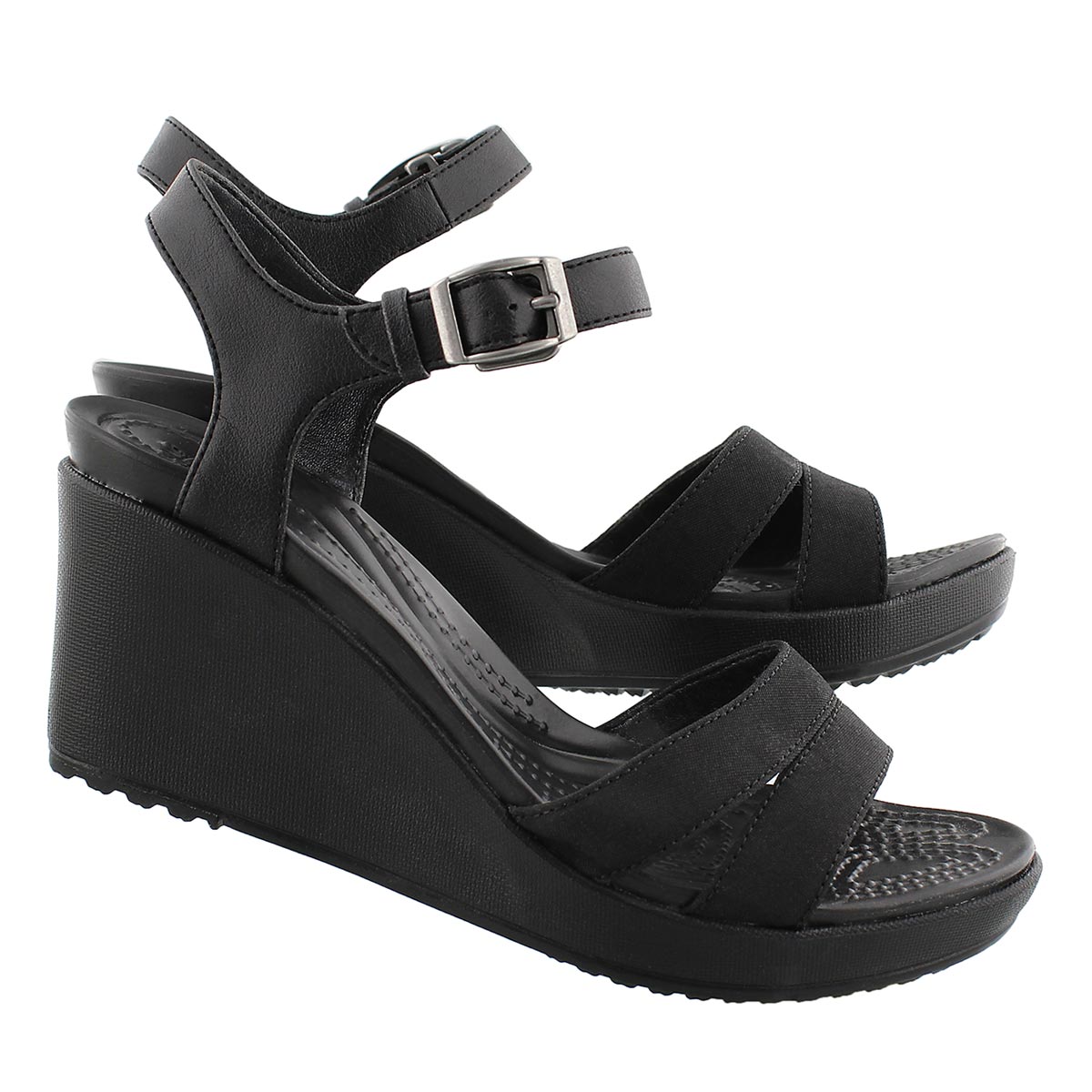 Crocs Women's Leigh II Ankle Strap Wedge Sandal | eBay